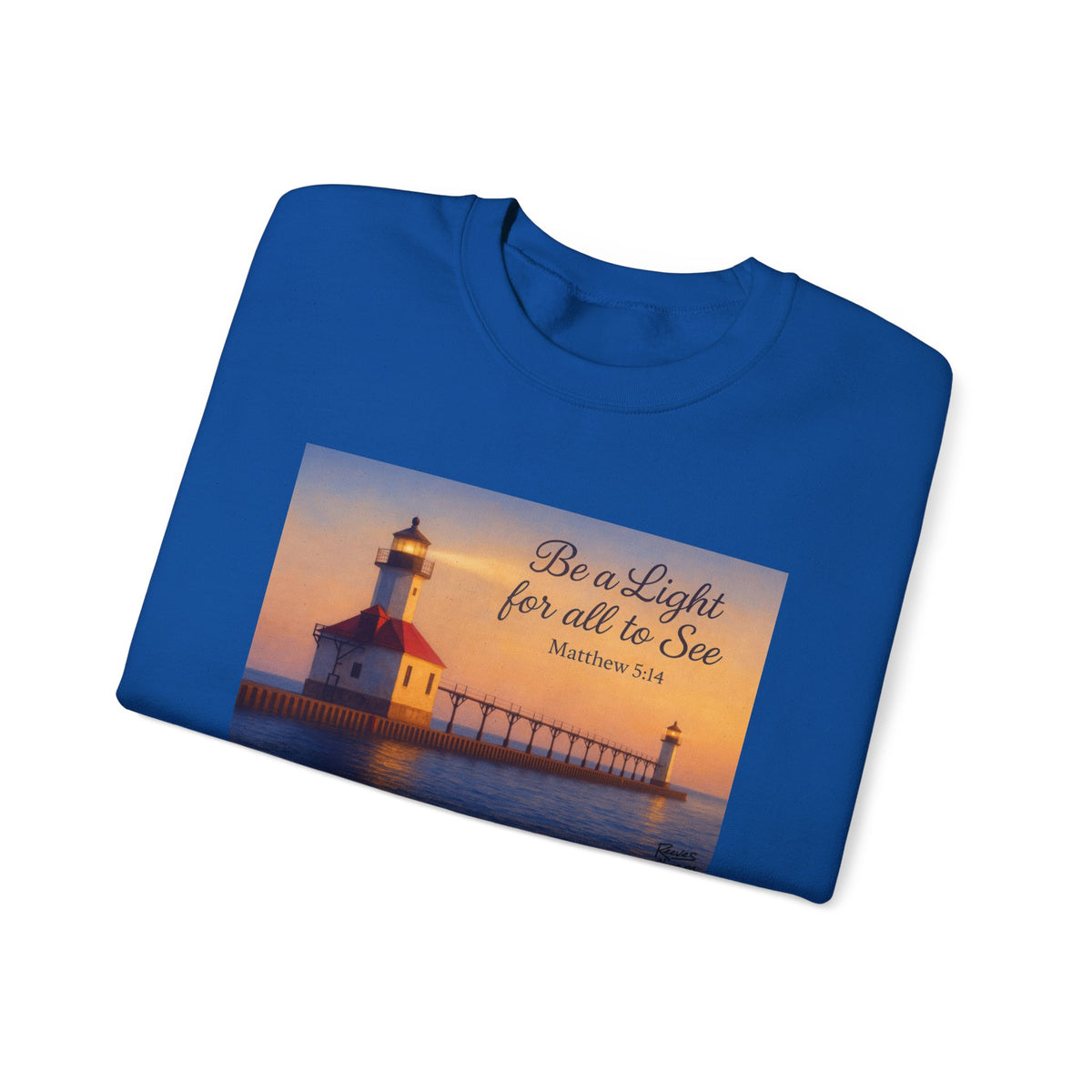 Be a Light - Matthew 5:14 | Crewneck Sweatshirt | Christian Art | Inspirational Scripture