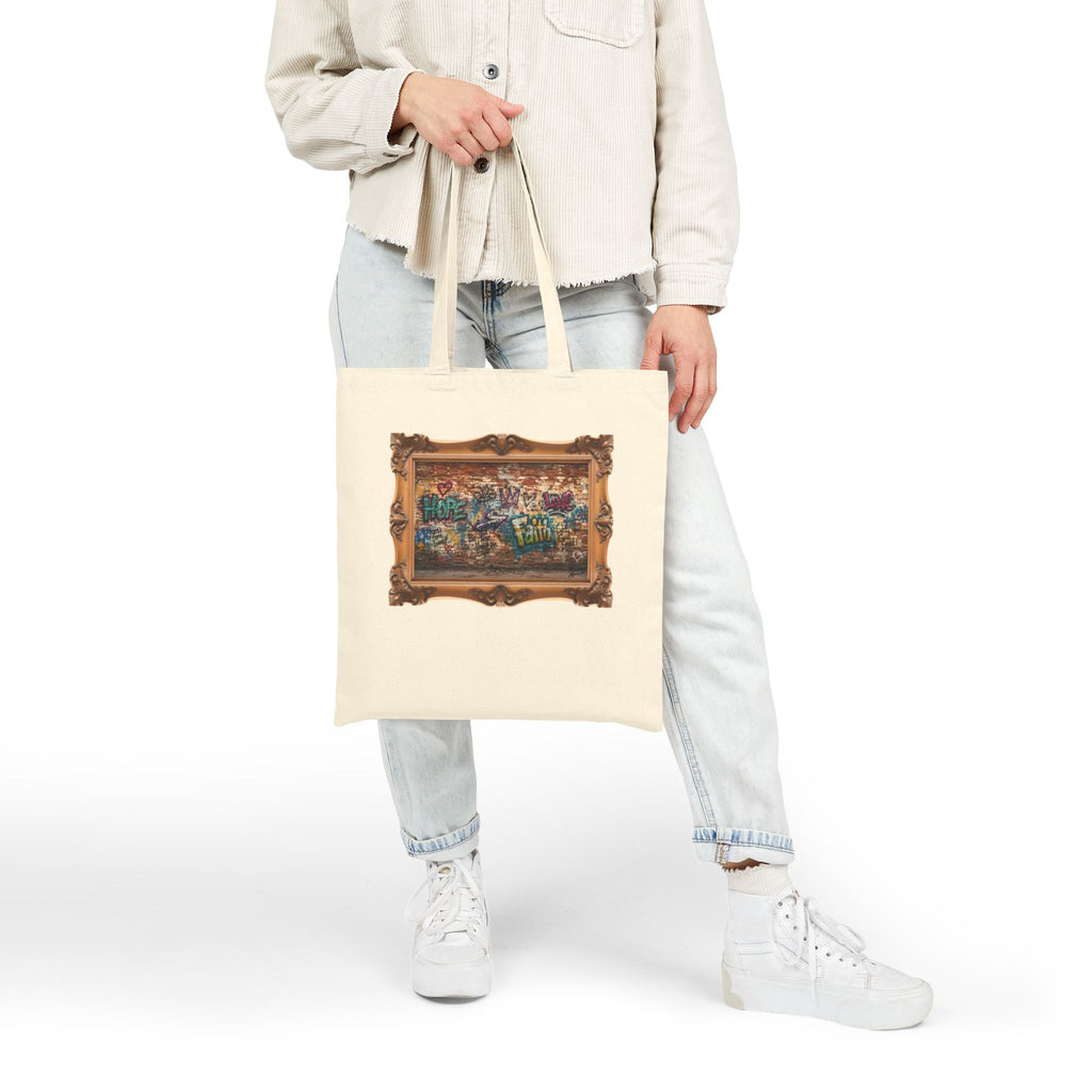 Walls of Faith - Framed - Canvas Tote Bag - Hope + Faith + Love