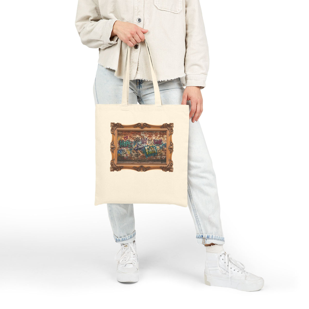 Walls of Faith - Framed - Canvas Tote Bag - Hope + Faith + Love