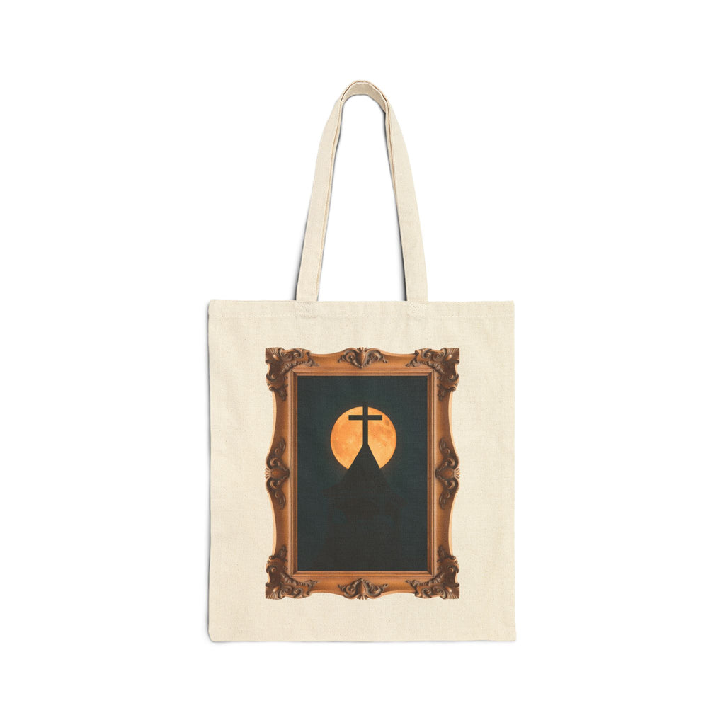 Church Steeple Moon - Framed - Canvas Tote Bag - Beauty of the Night Sky