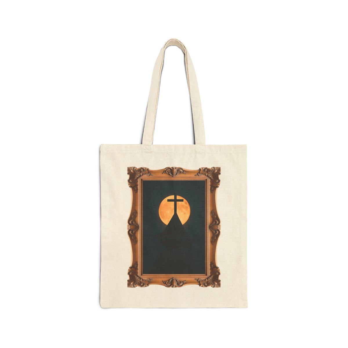 Church Steeple Moon - Framed - Canvas Tote Bag - Beauty of the Night Sky
