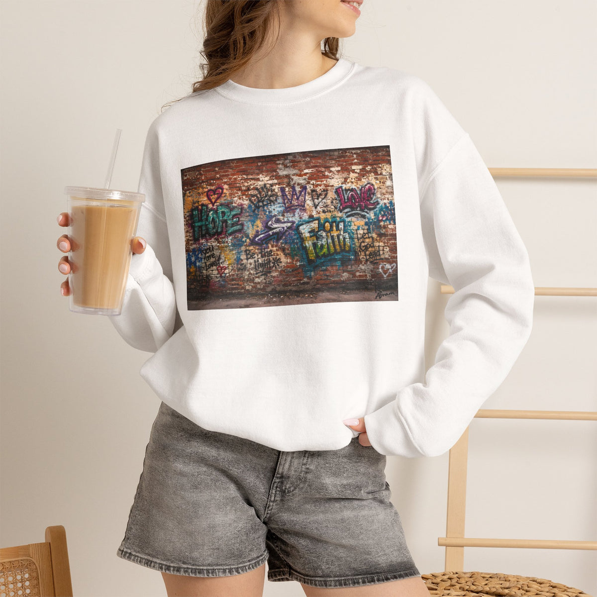 Walls of Faith - Crewneck Sweatshirt | Hope + Faith + Love