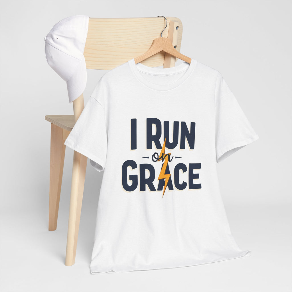I Run on Grace - T-Shirt | Religious Inspirational Tee | Strength for the Journey