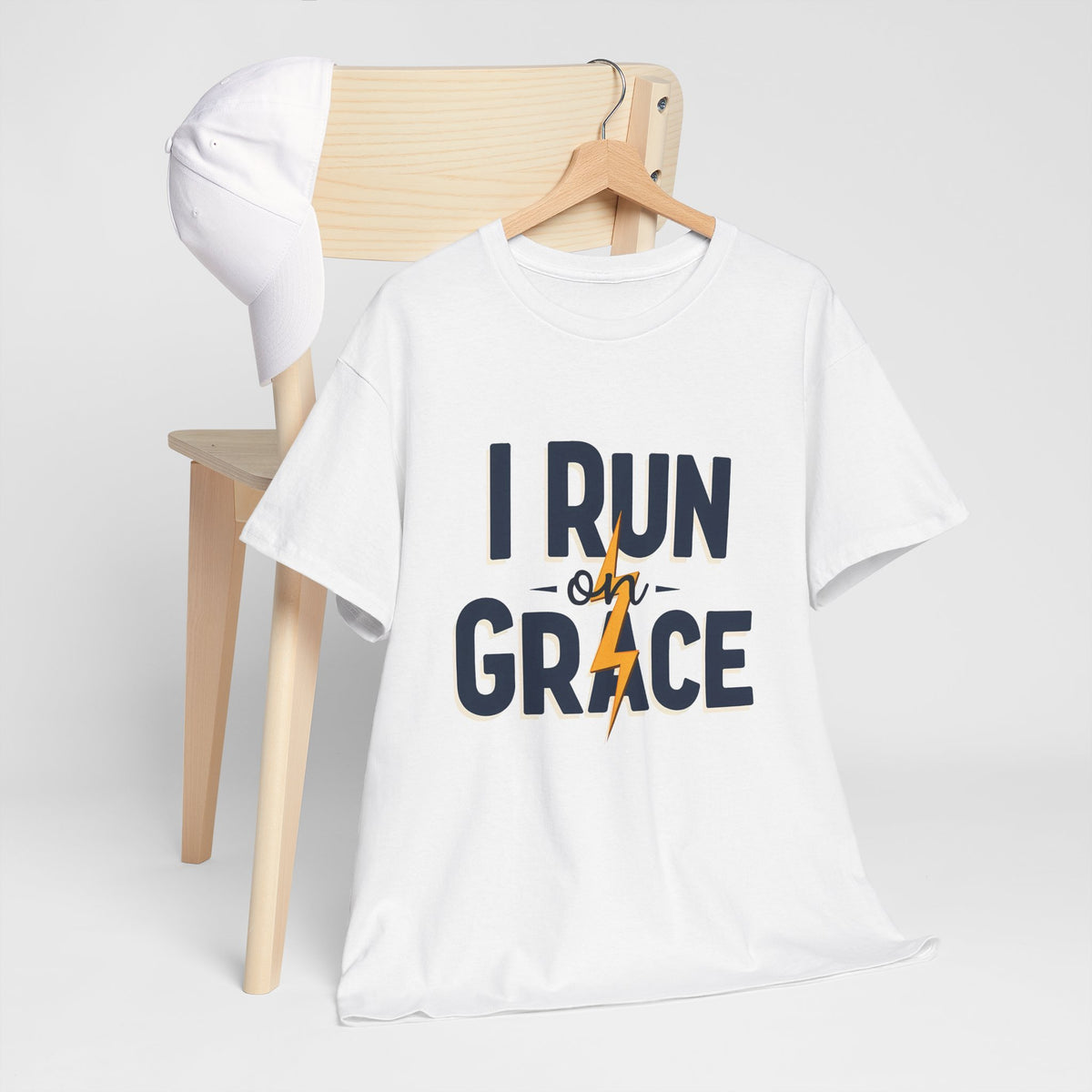 I Run on Grace - T-Shirt | Religious Inspirational Tee | Strength for the Journey
