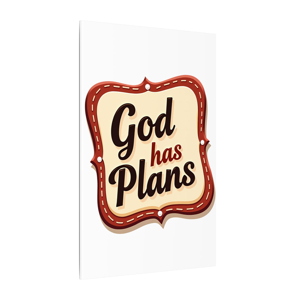 God Has Plans - Jeremiah 29:11 | 24" x 36" Canvas (Vertical) | Christian Wall Art | Faith Home Decor | Trust God's Purposes