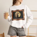 Moonlit Church Steeple - Framed - Crewneck Sweatshirt | Beauty of the Night Sky