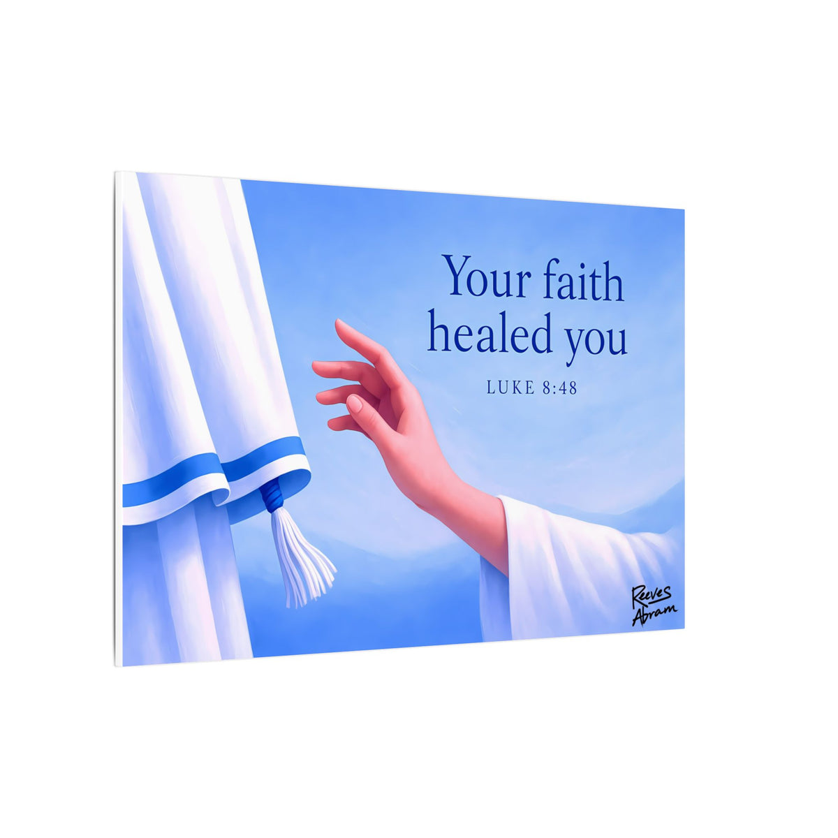 Your Faith Healed You (Luke 8:48) | 36" x 24" Canvas (Horizontal) | Christian Wall Art | Scripture Art