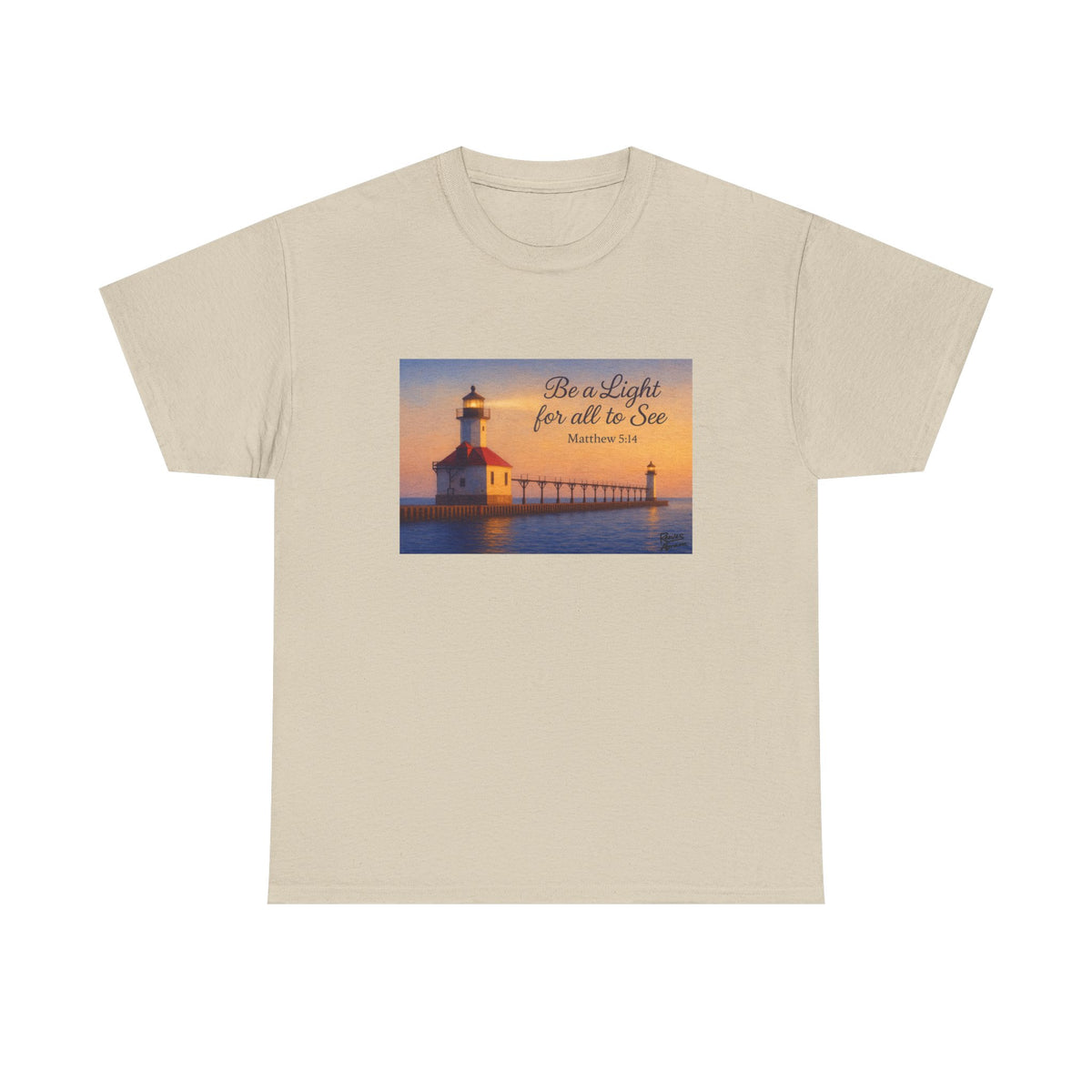 Be a Light - Matthew 5:14 | T-Shirt | Religious Inspirational Tee | Christian Art | Scripture Shirt