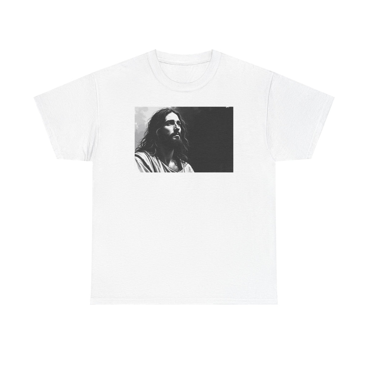 Contemplative Jesus - T-Shirt | Religious Inspirational Tee | Quiet Focus