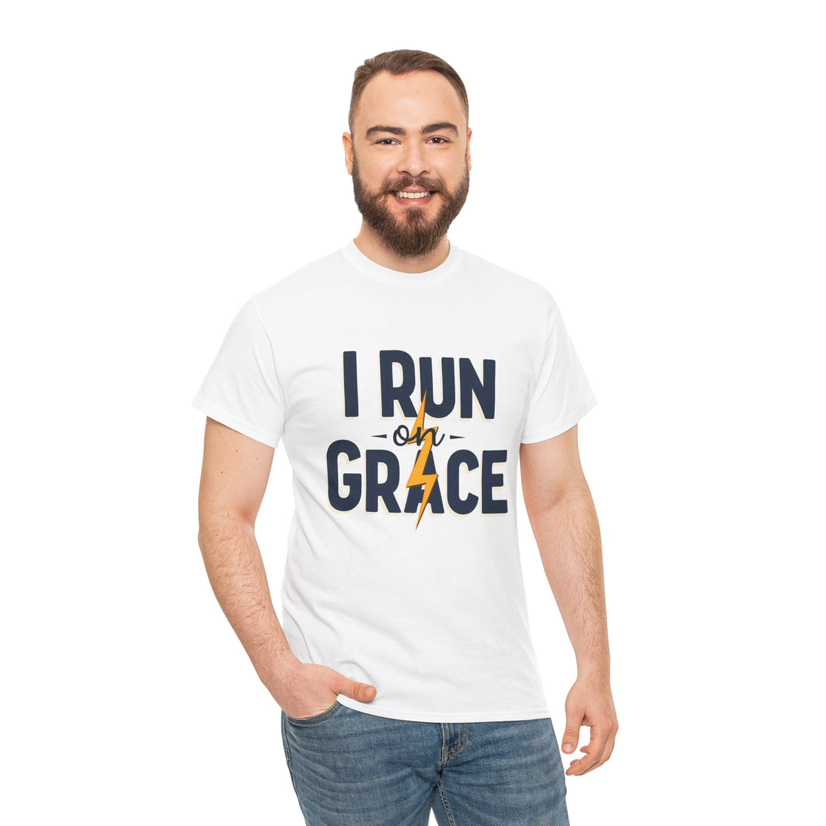 I Run on Grace - T-Shirt | Religious Inspirational Tee | Strength for the Journey