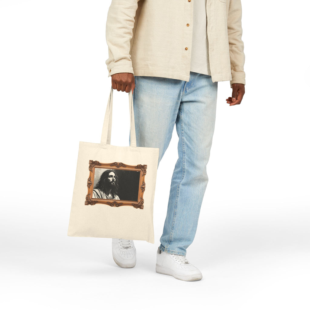 Contemplative Jesus - Framed - Canvas Tote Bag - Quiet Focus