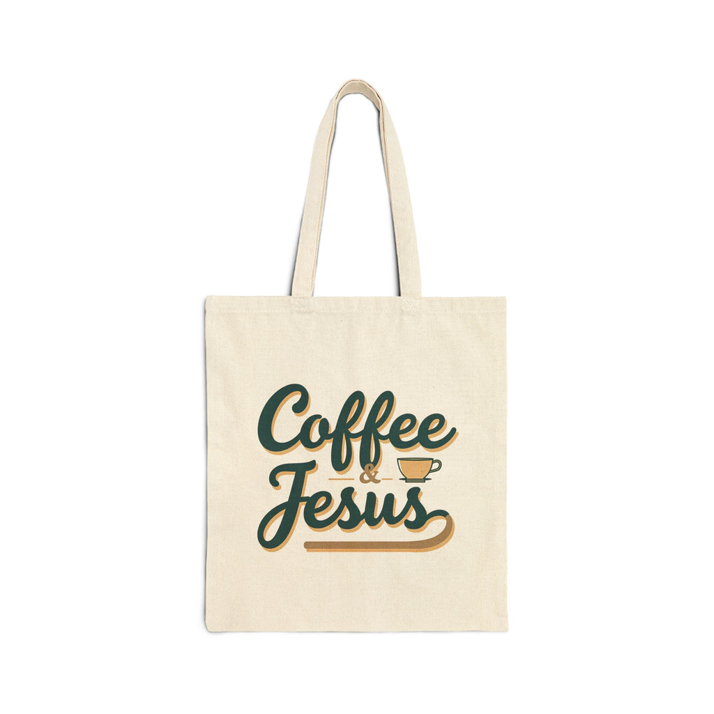 Coffee and Jesus - Canvas Tote Bag - Simple Morning Rhythm