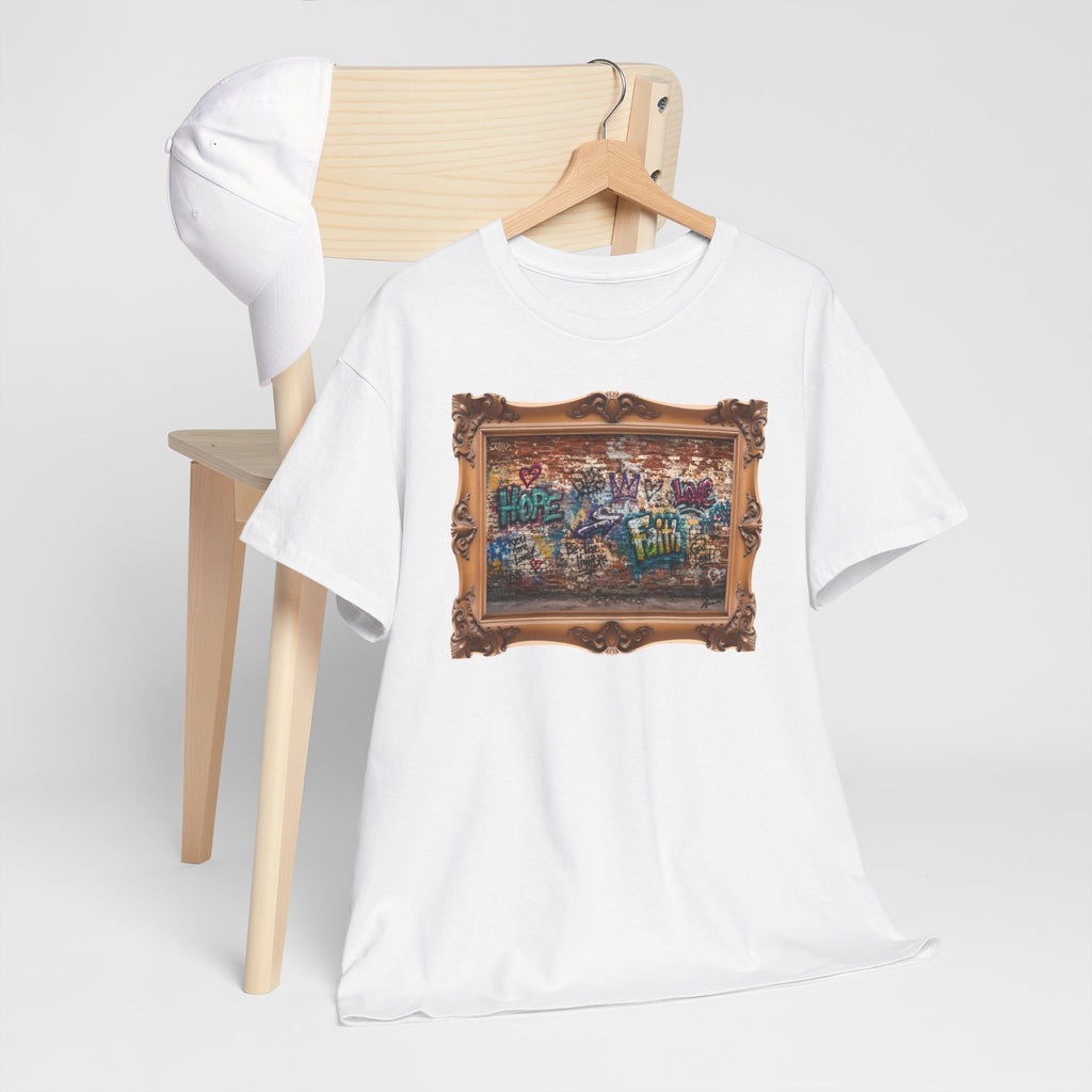 Walls of Faith - Framed - T-Shirt | Religious Inspirational Tee | Hope + Faith + Love