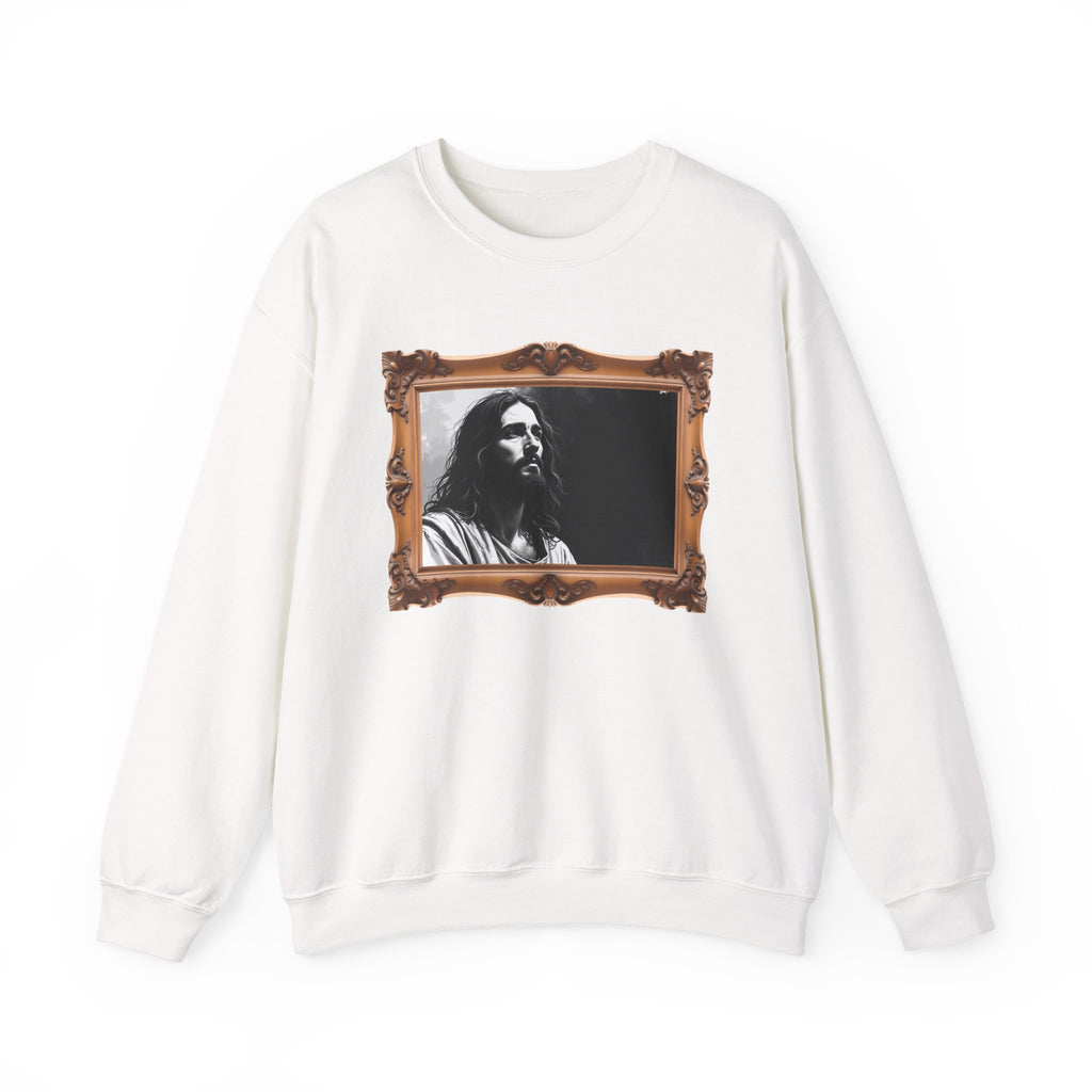 Contemplative Jesus - Framed - Crewneck Sweatshirt | Quiet Focus
