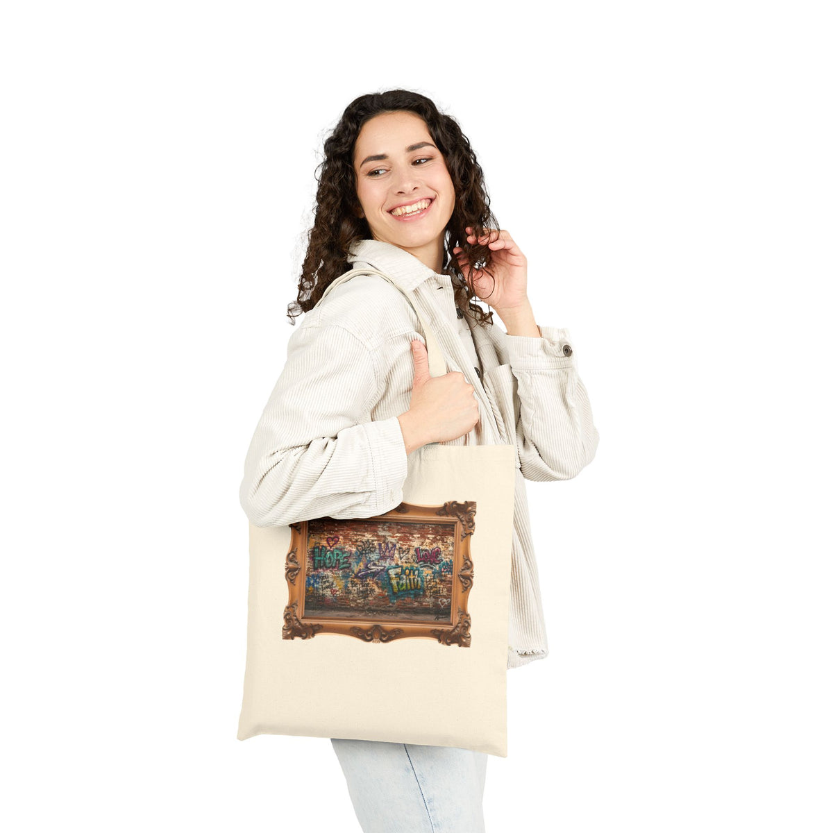 Walls of Faith - Framed - Canvas Tote Bag - Hope + Faith + Love
