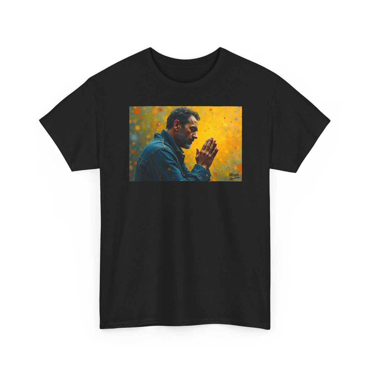 Man in Prayer - T-Shirt | Religious Inspirational Tee, Prayer Artwork