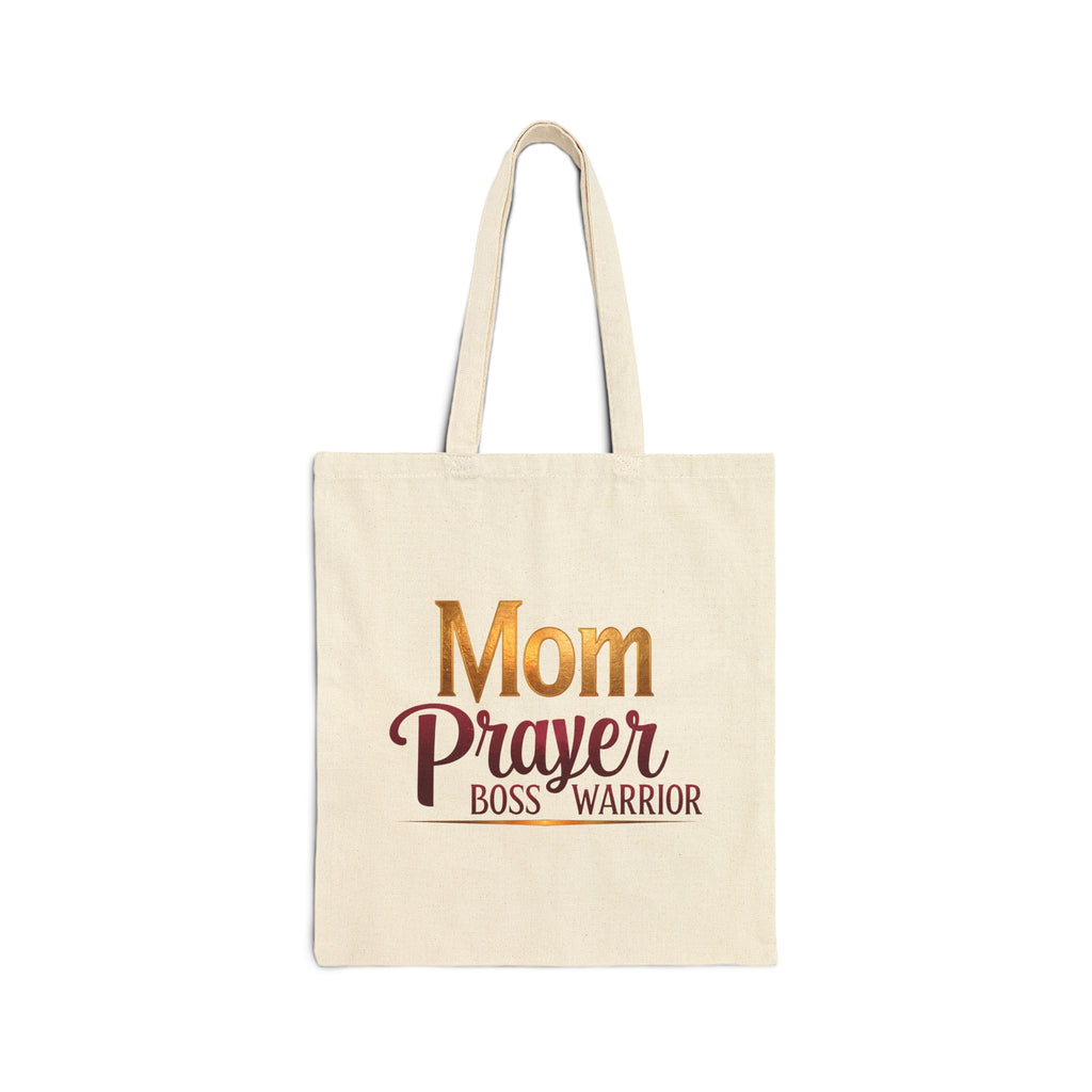 Mom Prayer Boss Warrior - Canvas Tote Bag - Celebrating the Extraordinary Influence of Mothers