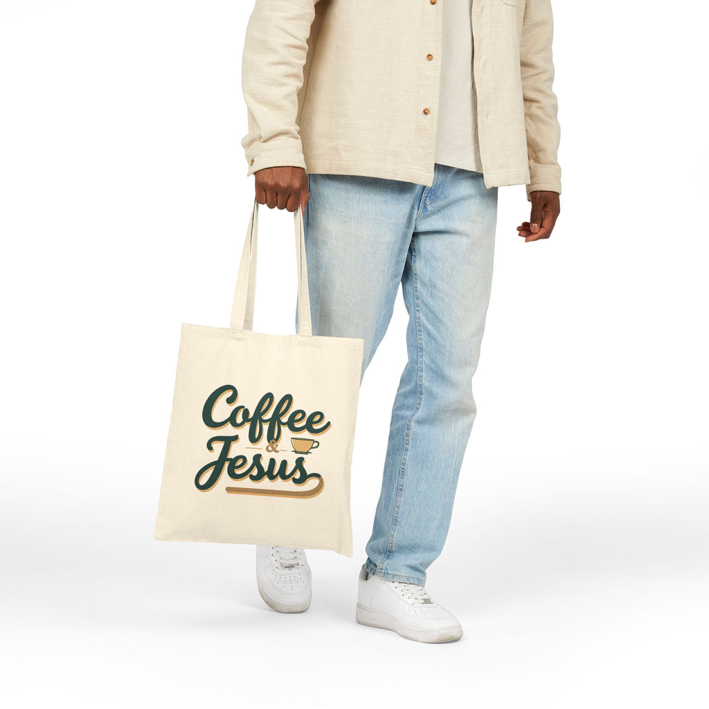 Coffee and Jesus - Canvas Tote Bag - Simple Morning Rhythm