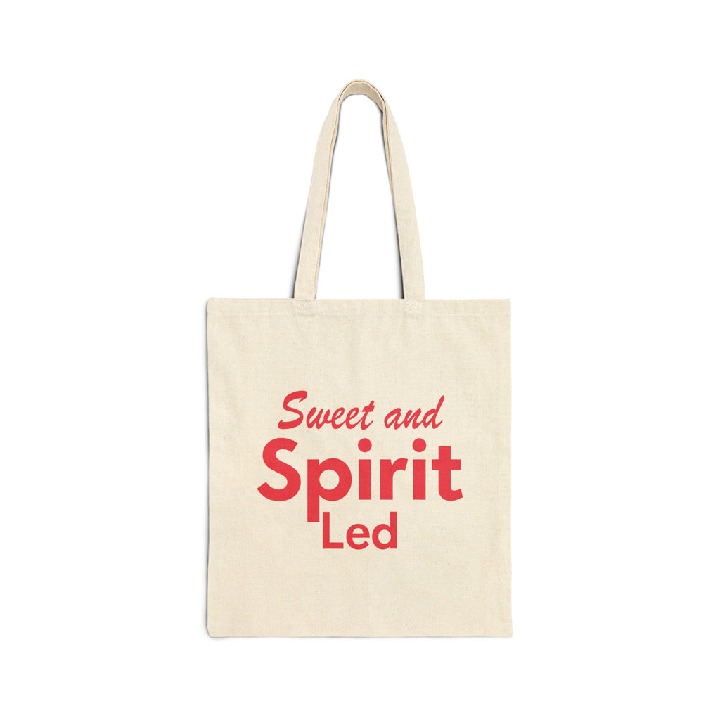 Sweet and Spirit Led - Canvas Tote Bag - Holy Spirit Guided Life