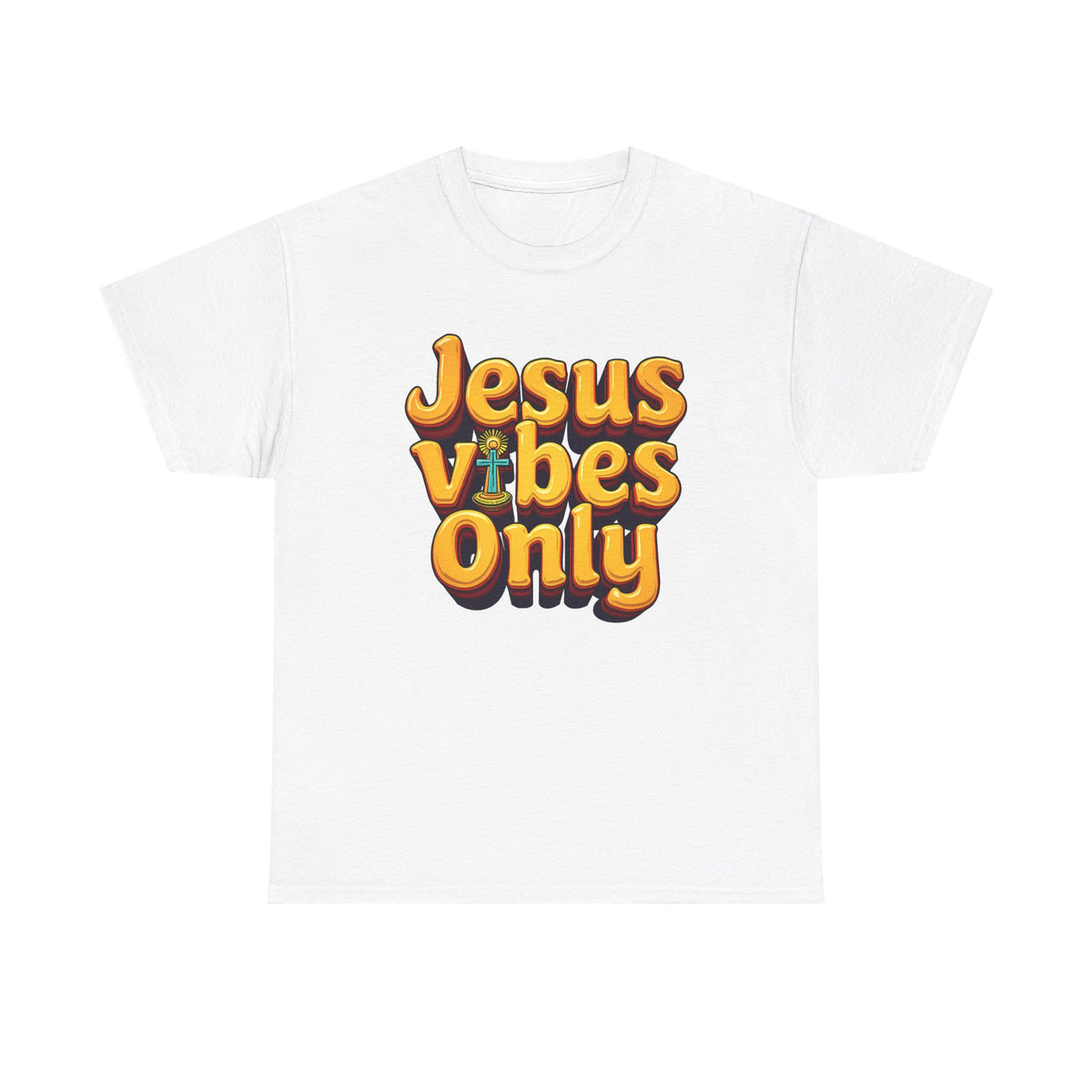 Jesus Vibes Only - T-Shirt | Religious Inspirational Tee, Retro Shirt