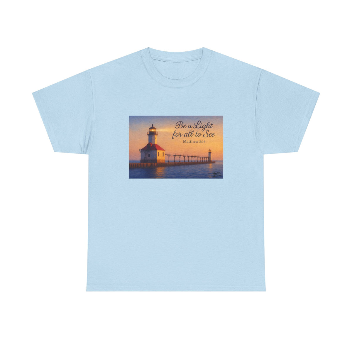 Be a Light - Matthew 5:14 | T-Shirt | Religious Inspirational Tee | Christian Art | Scripture Shirt