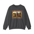 Jesus with Children in Wildflowers - Framed | Crewneck Sweatshirt | Christian Art | Faith-Inspired